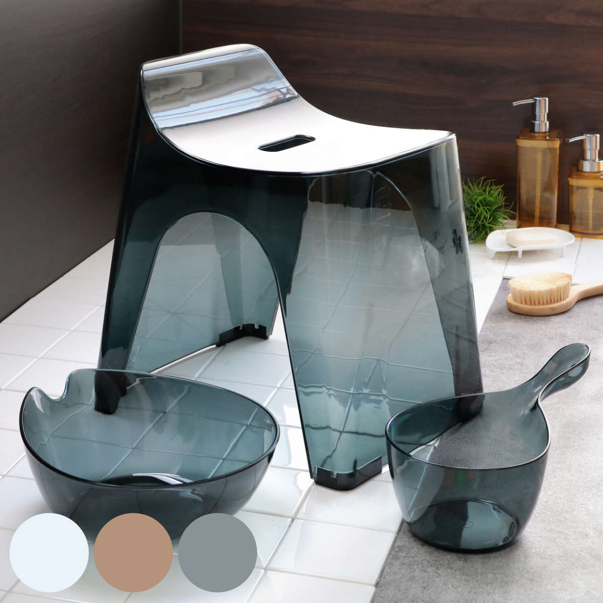 ���C�֎q ���ʊ� �艱 �Z�b�g �q���[�o�X �N���A �o�X�X�c�[�� �܂Ƃߔ��� 3�_�Z�b�g ����30cm �i ���C�C�X ���C���� h30 �o�X�`�F�A HUBATH �j