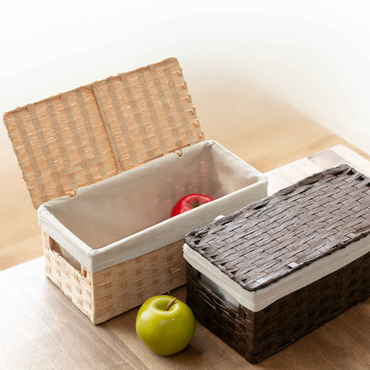 収納 バスケット ペーパーバスケット ふた付き...の詳細画像5