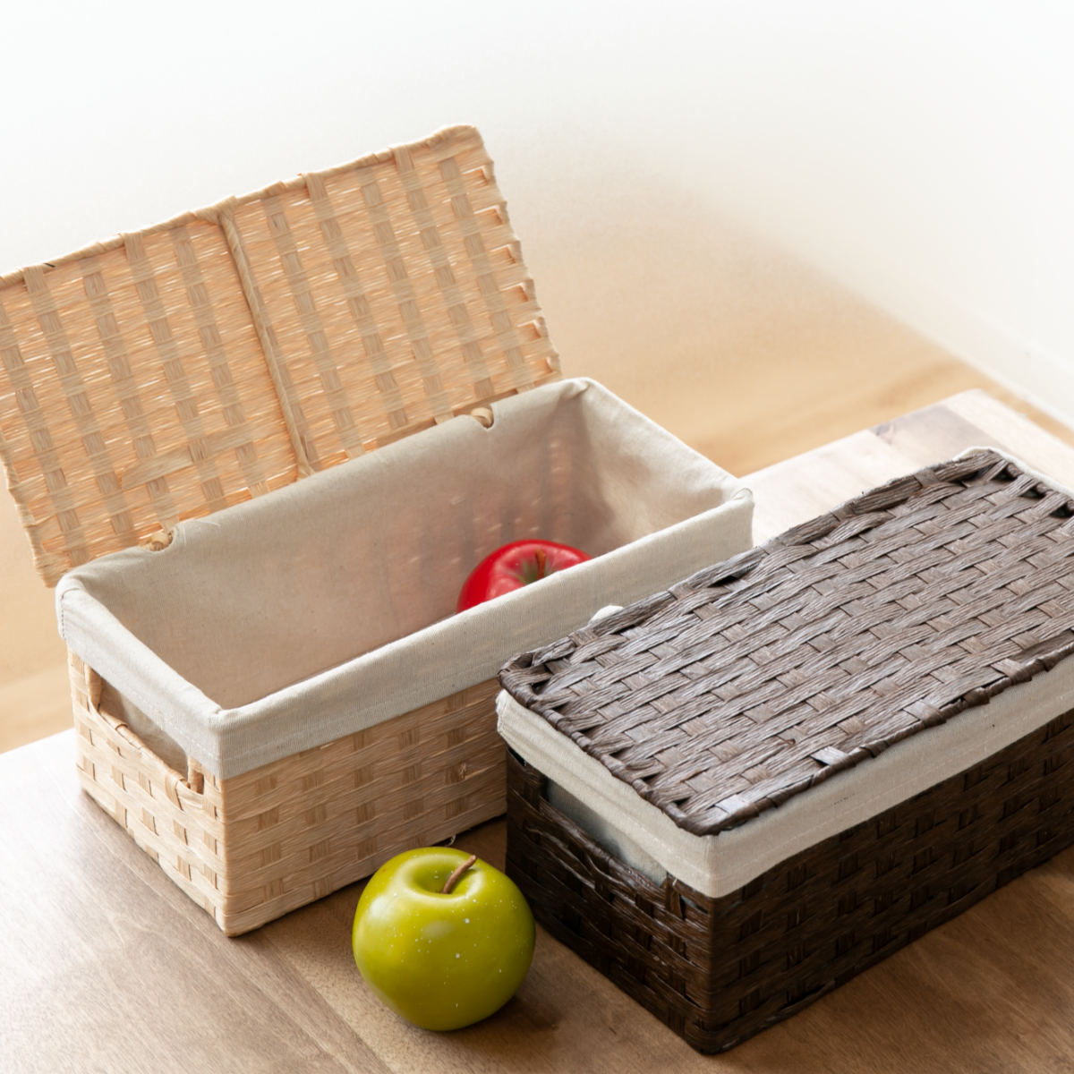 ちどり産業 収納 バスケット ペーパーバスケット ふた付き 58-90 約 幅