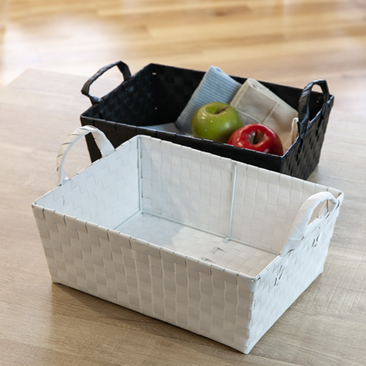 ちどり産業 バスケット PPバスケット 幅33×奥行25×高さ12cm 小物収納