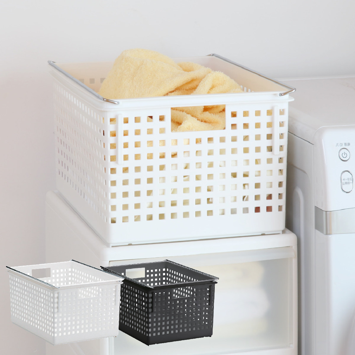 吉川国工業所 収納バスケット ワイド L プラスチック バスケット 収納