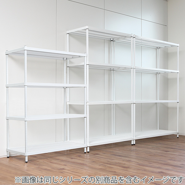 在庫限り・入荷無し）スチールラック 4段 メタルメッシュラック 幅