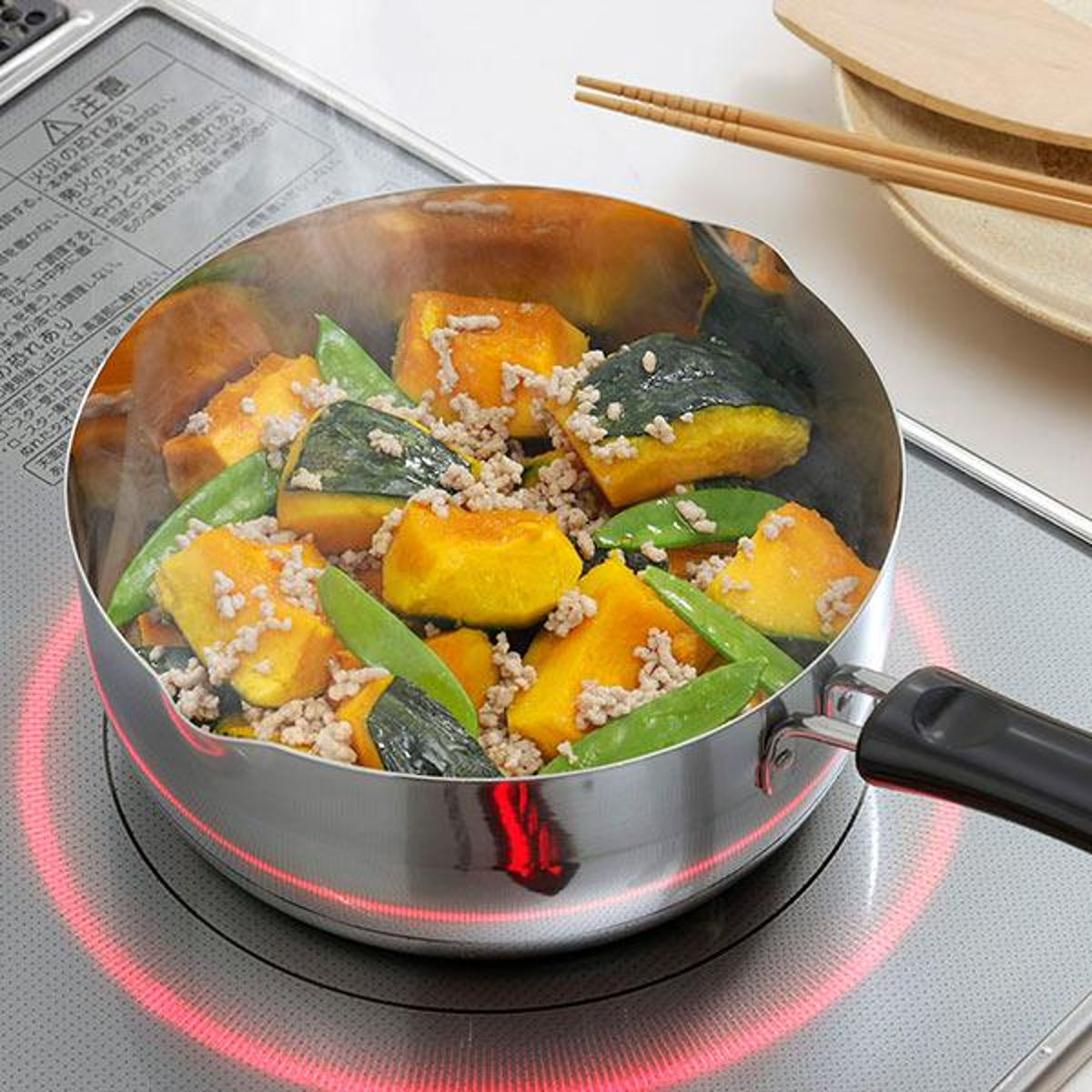 下村企販 雪平鍋 20cm 日本製ゆきひら鍋 TSUBAME 目盛り付き