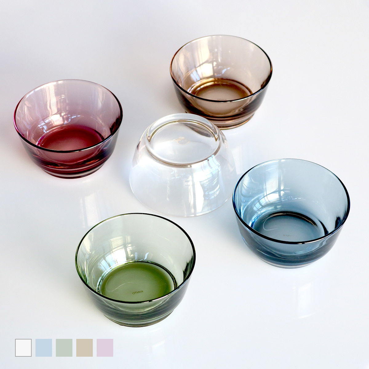 KINTO（キントー） HIBI ボウル 100mm 同色4個セット （ 10cm ガラス製