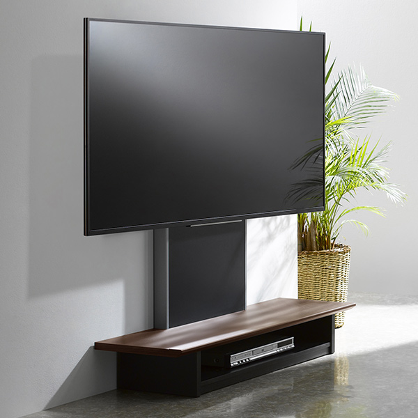 朝日木材加工 テレビ台 壁寄せ フロアスタンド 65V型対応 TVラック 幅