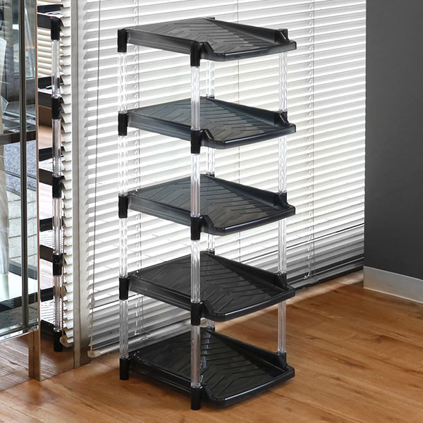 平和工業 シューズラック 5段 幅29.7cm クリスタル （ 靴 収納 靴箱 省