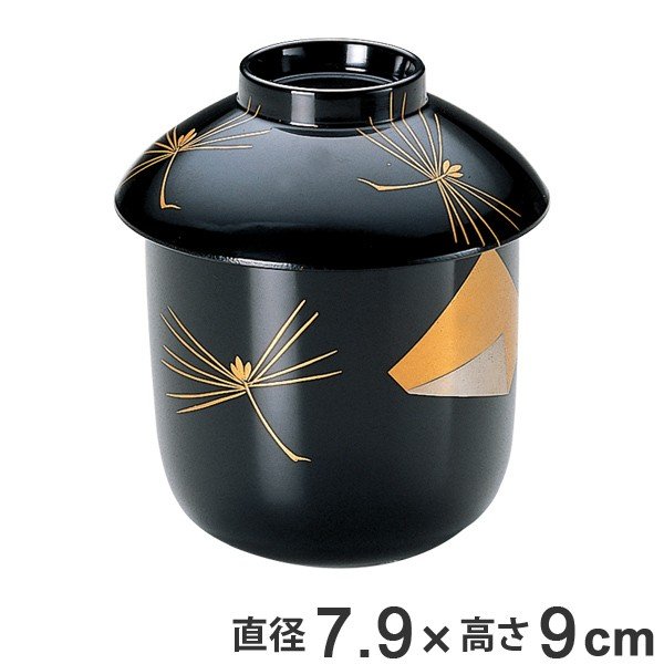 小吸椀 木製 松葉小吸椀 色紙松葉 本漆塗 手描き磨蒔絵 お椀 食器 業務用 （ 汁椀 蓋付き お吸い物 椀 うつわ ）