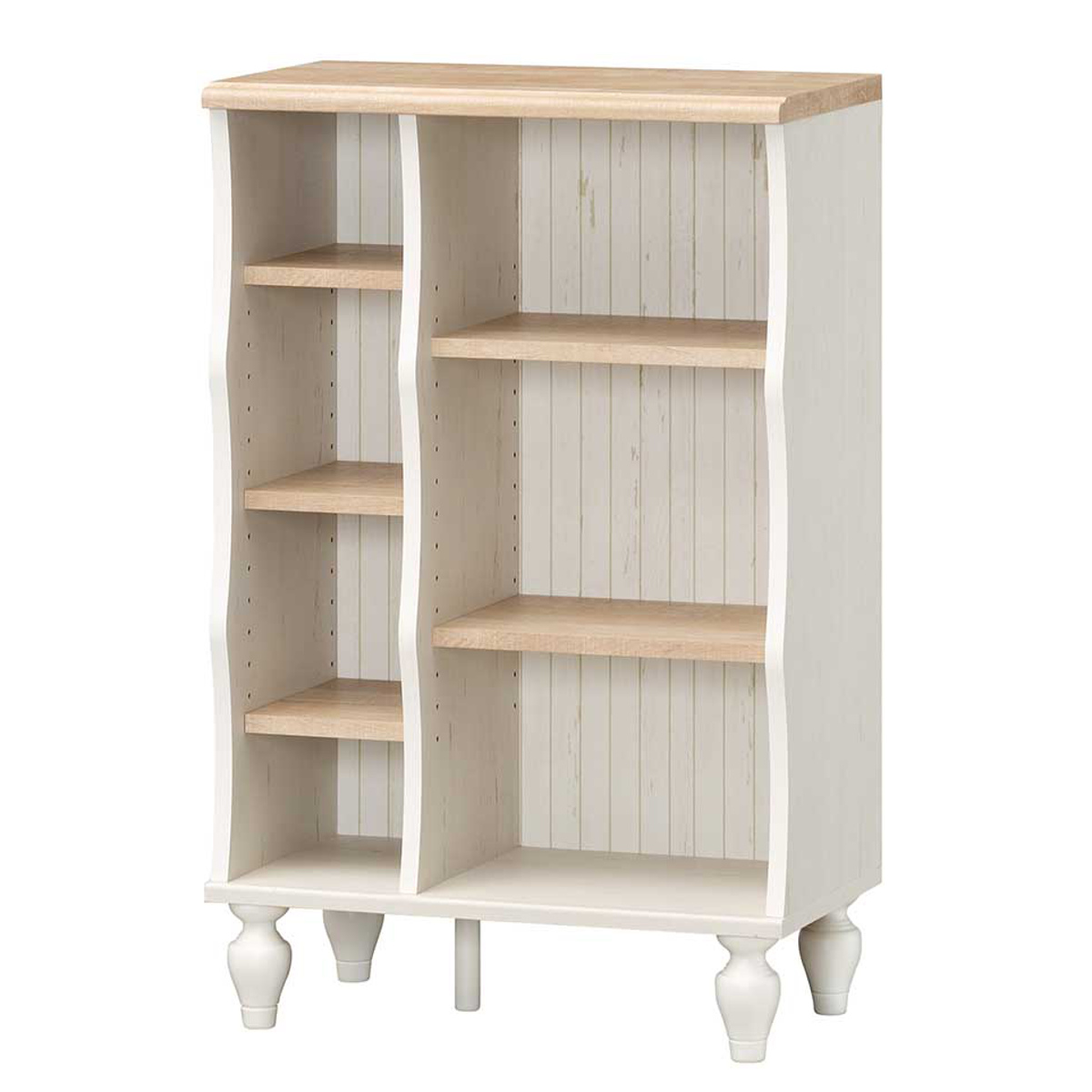 白井産業 フリーラック 幅56.6cm 3段 ろくろ脚 （ 本棚 収納棚 収納