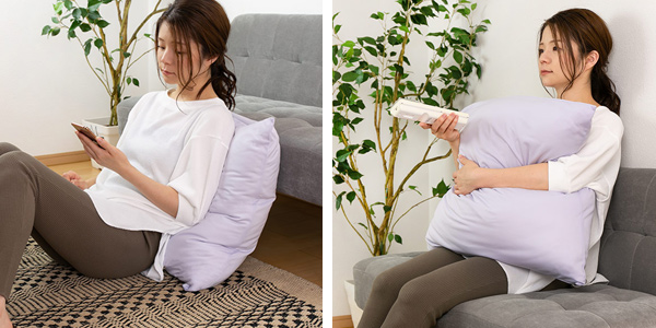枕 二層構造 大きなふわふわ まくら 専用カバー付 60×63cm 日本製 （ 大きい 肩こり 首こり ） | ブランド登録なし | 08