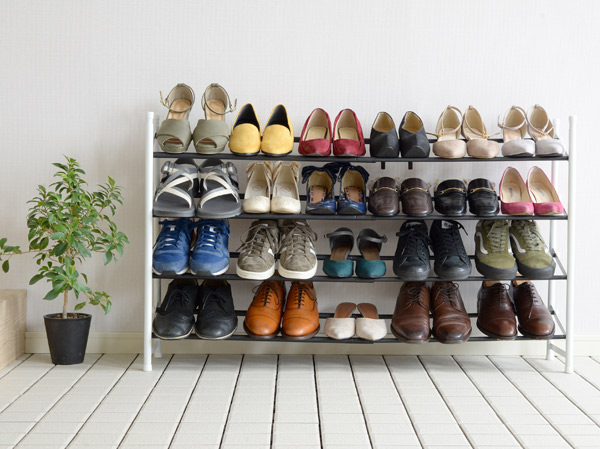 アーネスト（Arnest） シューズラック 4段 伸縮式 モノトニー （ 約20