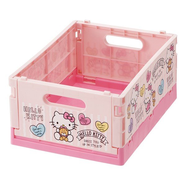 Hello Kitty プラスチックボックス Hello Kitty Clear Glitter Storage Bin (S)