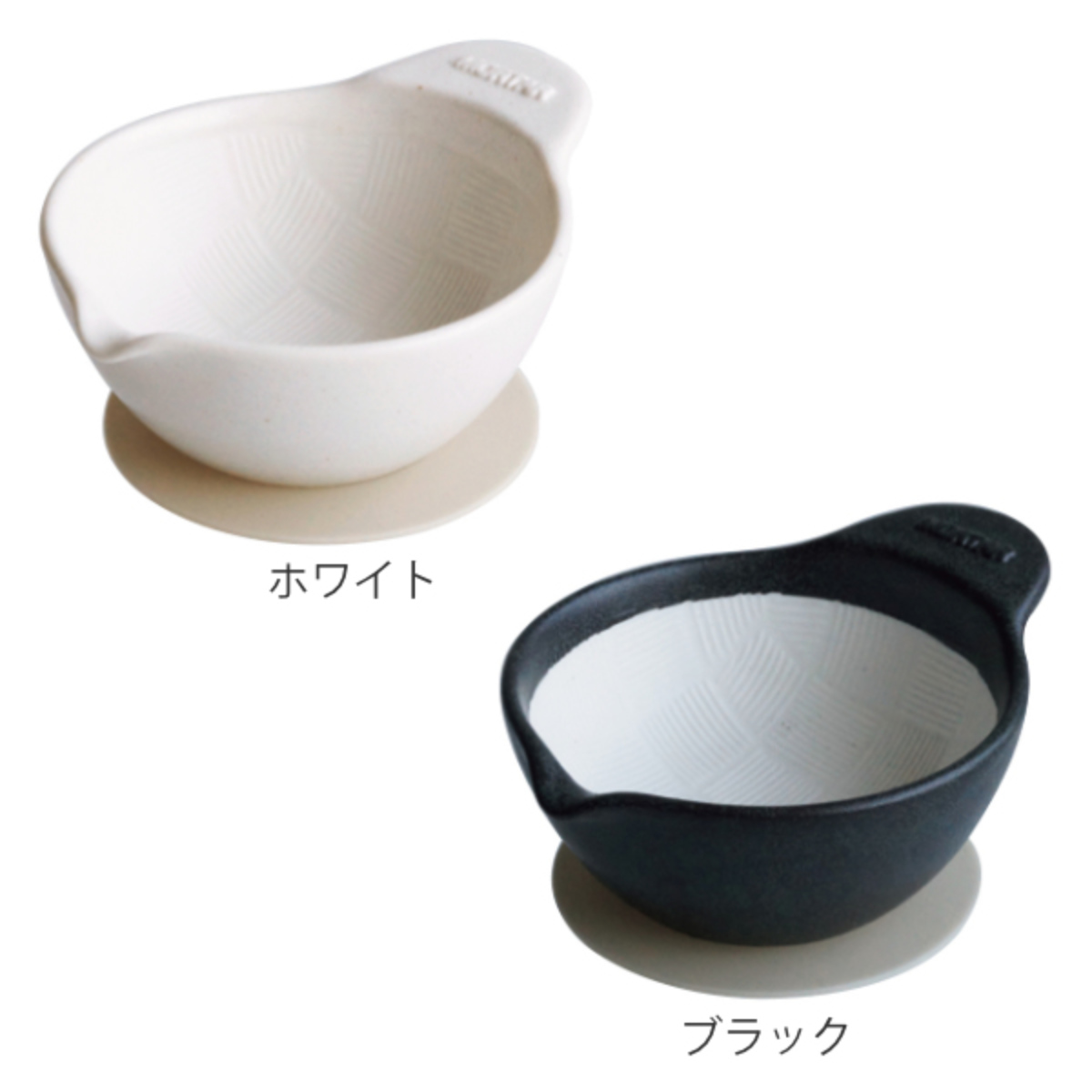 ごますり鉢 陶磁器 すべり止めシリコンシート付...の詳細画像1
