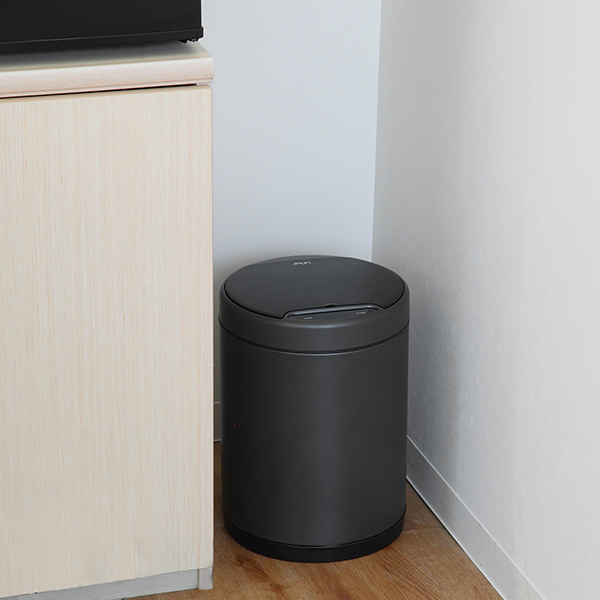 ゴミ箱 9L JAVA MIDY ふた付き ステンレス 自動開閉 充電式 （ 9リットル 9l キッチン ダストボックス センサー式 USB充電 丸型 シンプル 小さい リビング ）_11