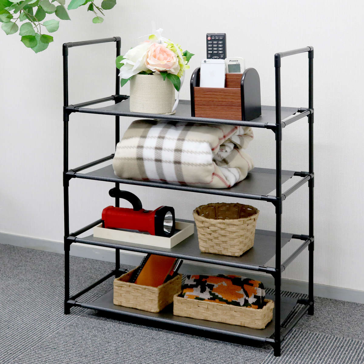 収納ラック シンプル フリーラック 4段 幅57cm オープンラック