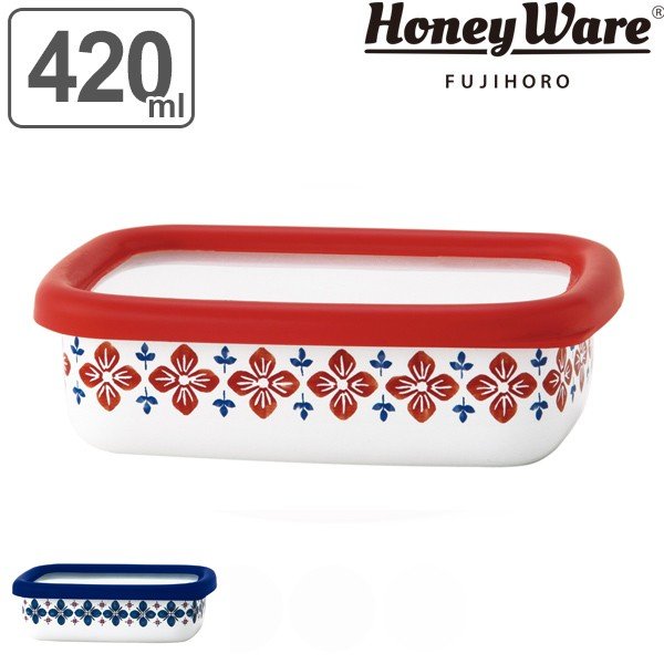 保存容器 ホーロー製 700ml Sサイズ 深型角容器 cukka Honeyware 富士