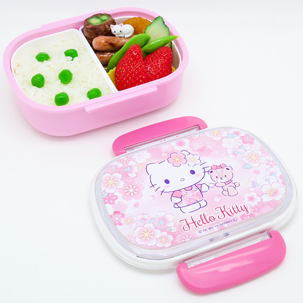 平成レトロ　サンリオ　ハローキティ　ランチケース　サクラ　新品 OSK（オーエスケー） お弁当箱 1段 ハローキティ サクラ 360ml 中子付