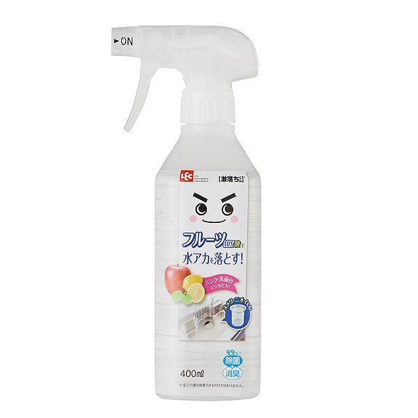 アルカリ電解水 本体 激落ちくん フルーツミックス酸 400ml （ 除菌 消臭 水アカ お風呂 洗面台 蛇口 シンク 掃除 清掃 水周り トイレ ）