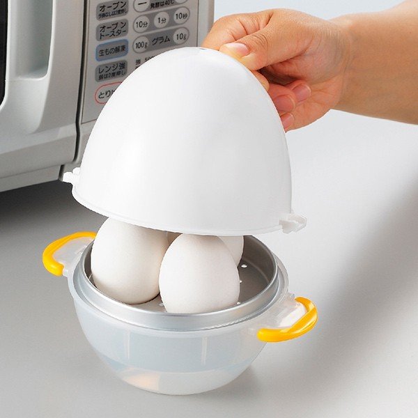 電子レンジグッズ れんじでゆでたまご 3個用 ez-egg 便利グッズ （ ゆで玉子調理器 ゆで卵調理器 ゆで玉子作り ）  :317303:インテリアパレットヤフー店 - 通販 - Yahoo!ショッピング