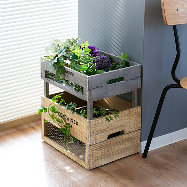 HABITER（アビテ） 収納ボックス ベジウッド ボックス L コンテナ 木製