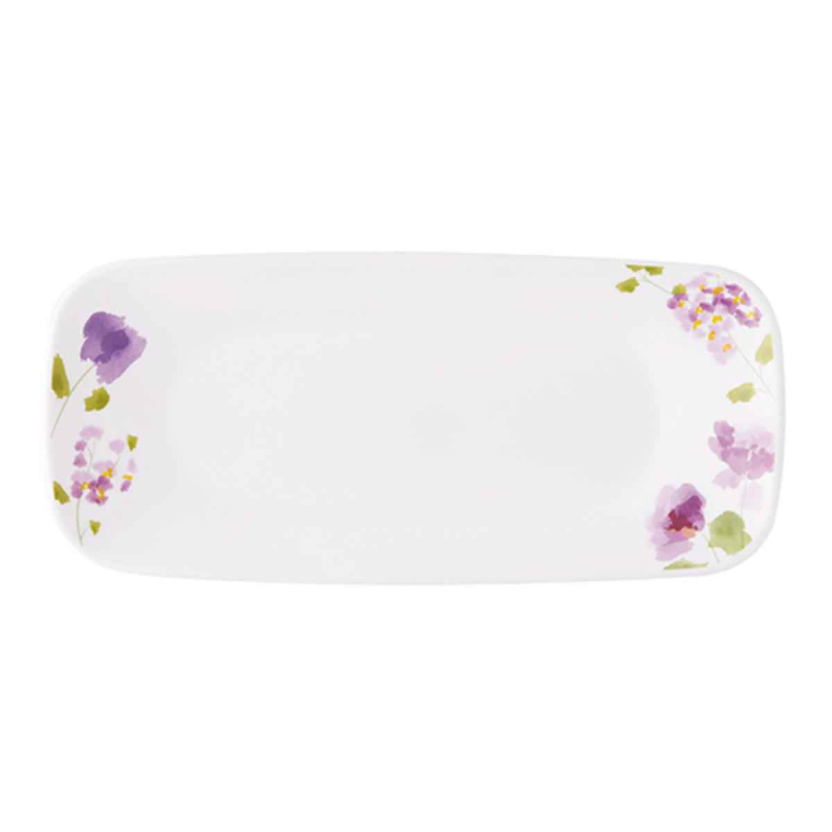 プレート 26.5cm 長皿 コレール CORELLE バイオレットミスト 5枚セット （ 食洗機対応 電子レンジ対応 オーブン対応 耐熱 お皿 白 長角皿 大皿 ）