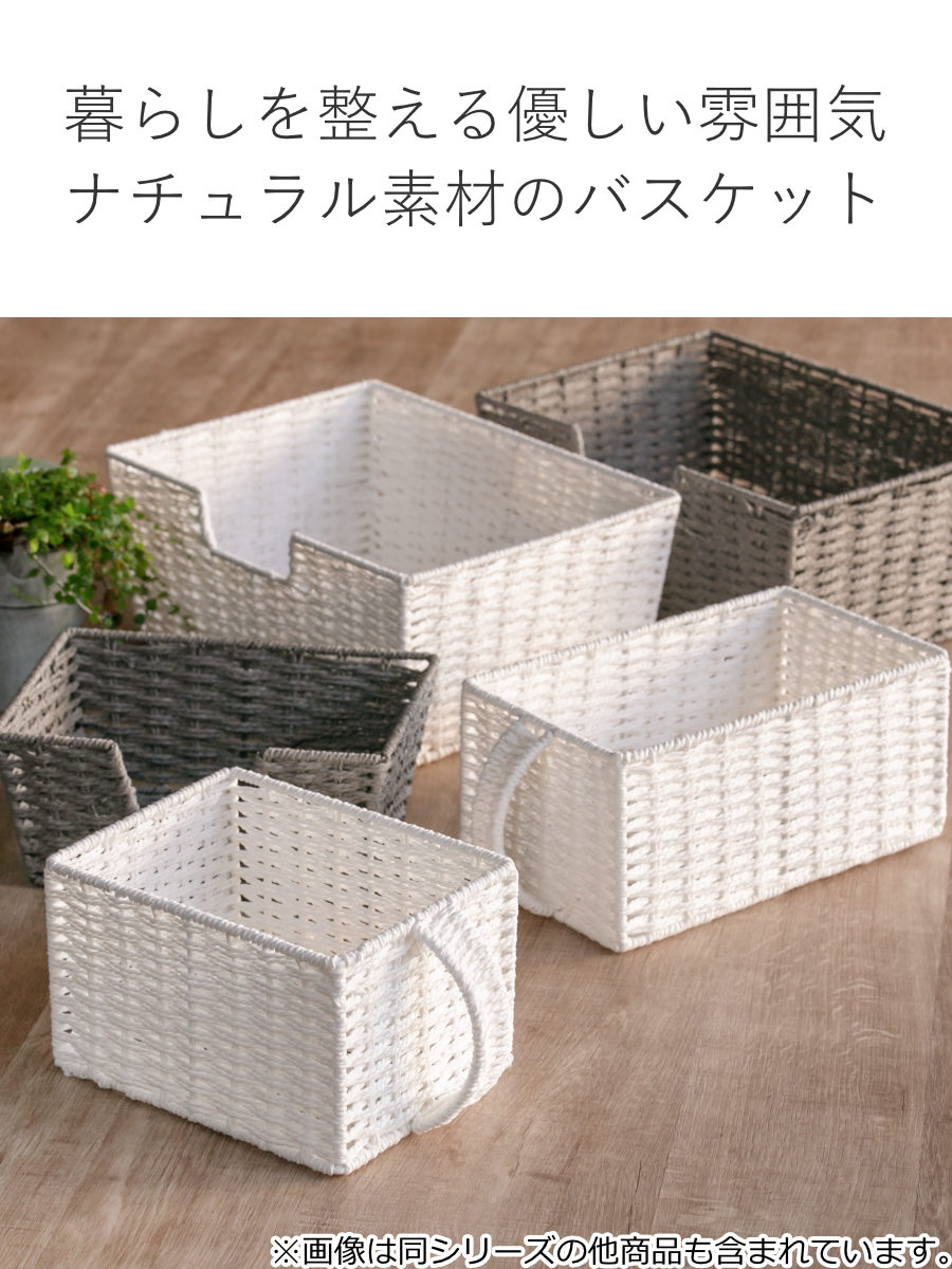 ちどり産業 収納ボックス 幅34×奥行24×高さ15cm Lサイズ バスケット