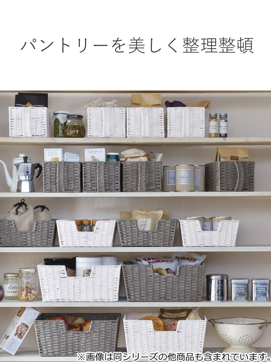 ちどり産業 収納ボックス 幅34×奥行24×高さ15cm Lサイズ バスケット