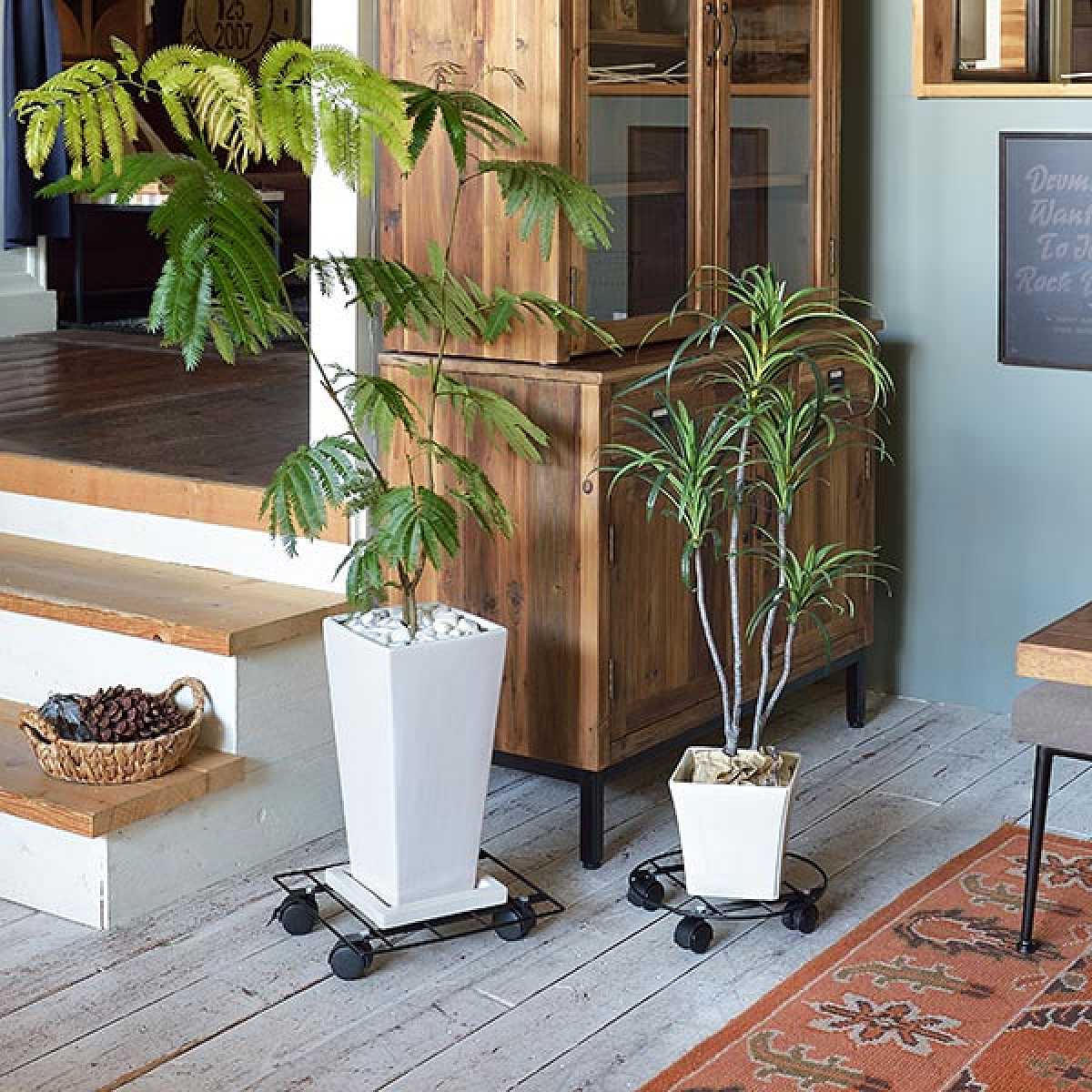 SANKA（サンカ） プランタースタンド 角型 キャスター付き ココハル