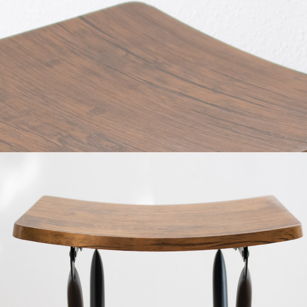 弘益 折りたたみスツール 高さ47cm 木目調 （ スツール 折りたたみ