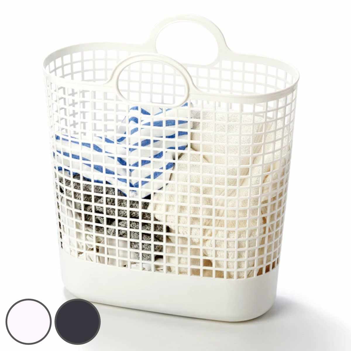 ランドリーバスケット タウンバスケットビッグ LBB-17C バイオプラスチック配合 2個セット （ 洗濯かご バスケット ランドリーバッグ ライクイット ）