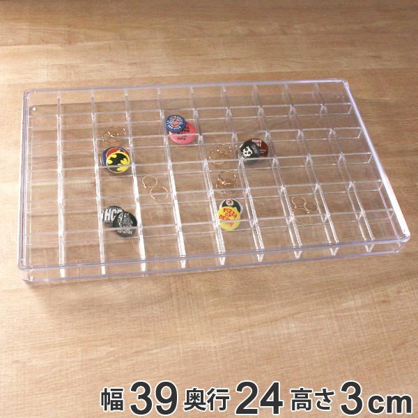 ピンバッチ＆リングケース コレクションケース 卓上 クリアケース