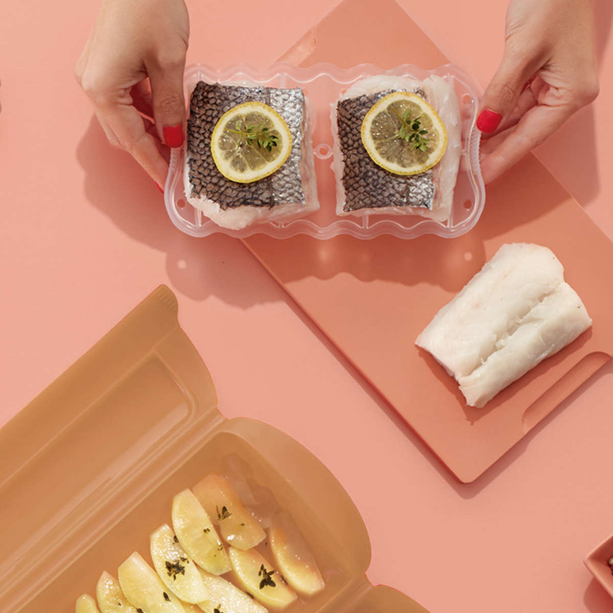 Lekue（ルクエ） 電子レンジ調理器 スチームケース＋トレイ 