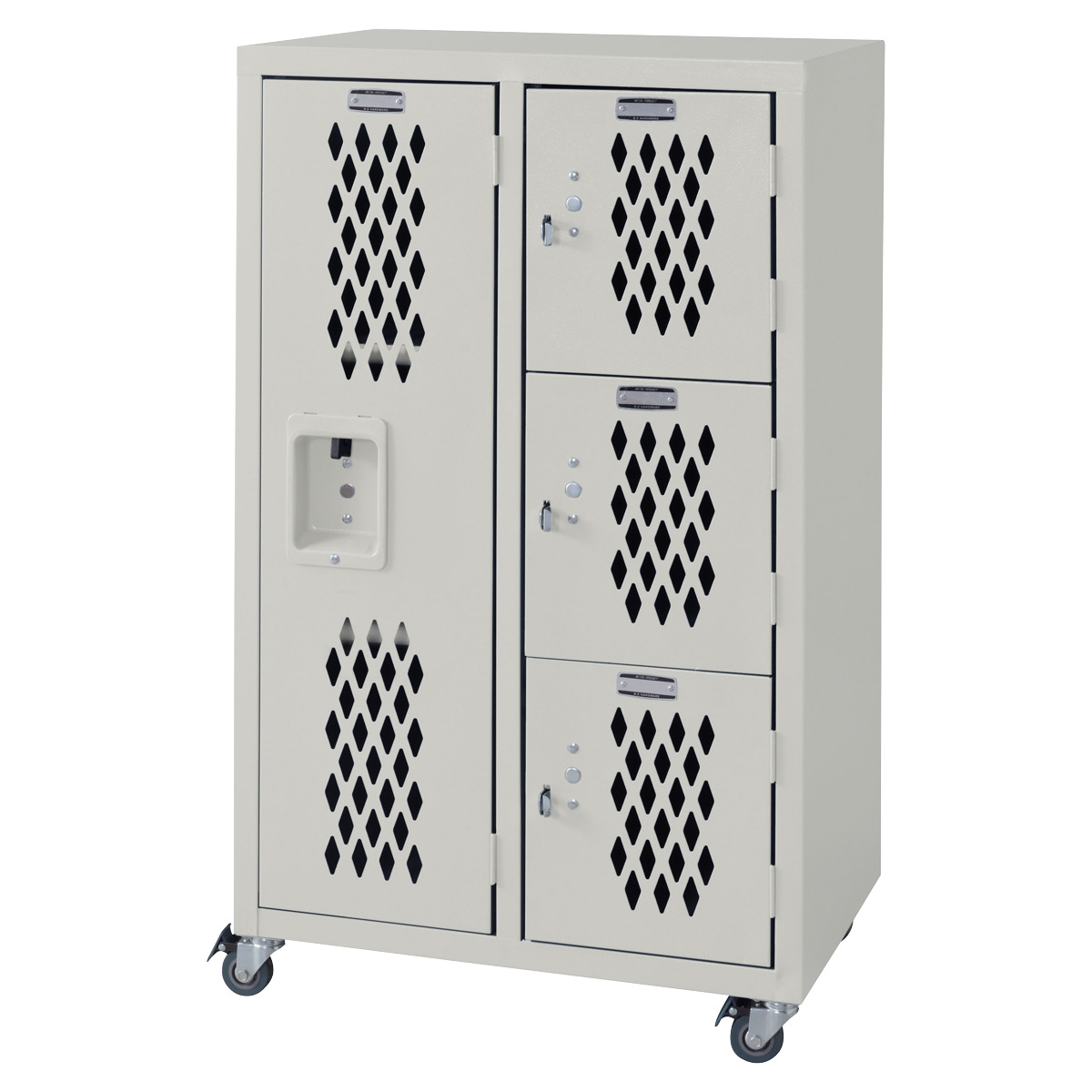 東谷 チェスト 幅58cm 2列 キャスター付 スチールロッカー風 （ 収納