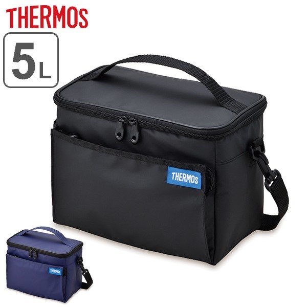 美品　サーモスクーラーバッグ　2点　ロゴス保冷剤　5点　セット THERMOS（サーモス） 保冷バッグ クーラーバッグ 折りたたみ 5L