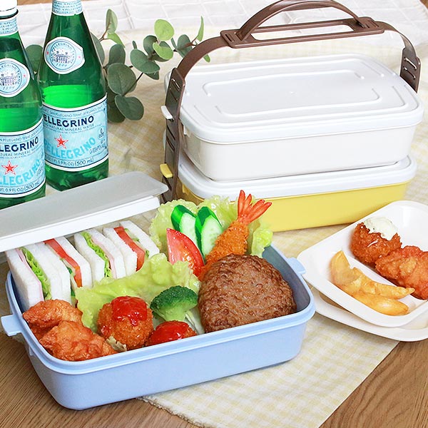 ピクニックランチボックス お弁当箱 3段 取り皿付き フレンズランチ