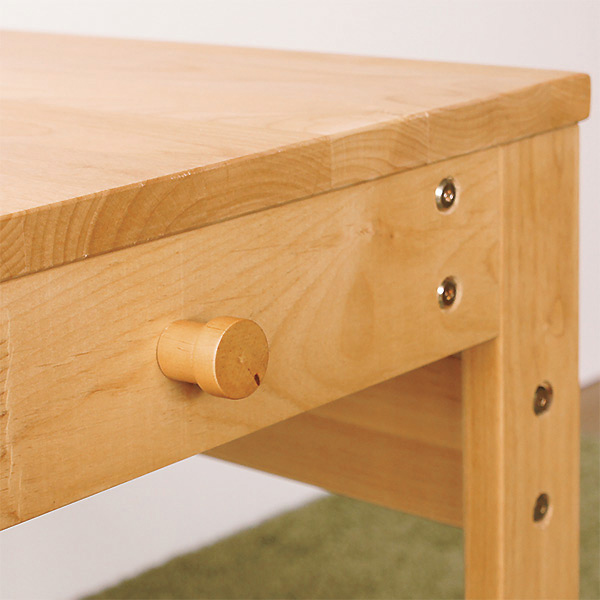 学習机 引出し付 ワークデスク 天然木 アルダー材 オイル仕上 幅80cm