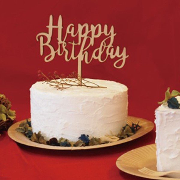 トッパー Happy Birthday ケーキトッパー 誕生日 木 （ ケーキ デコレーション バースデー 木製 記念日 フォトプロップス ）  :328437:インテリアパレットヤフー店 通販 