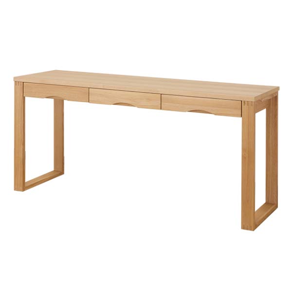 ワークデスク 学習机 幅150cm×奥行45cm タモデスク 引き出し付 （ 机