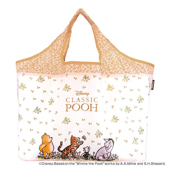 エコバッグ レジカゴ対応 折り畳み 内ポケット付き くまのプーさん フレンズ （ エコバック ショッピングバッグ レジカゴ型 ）