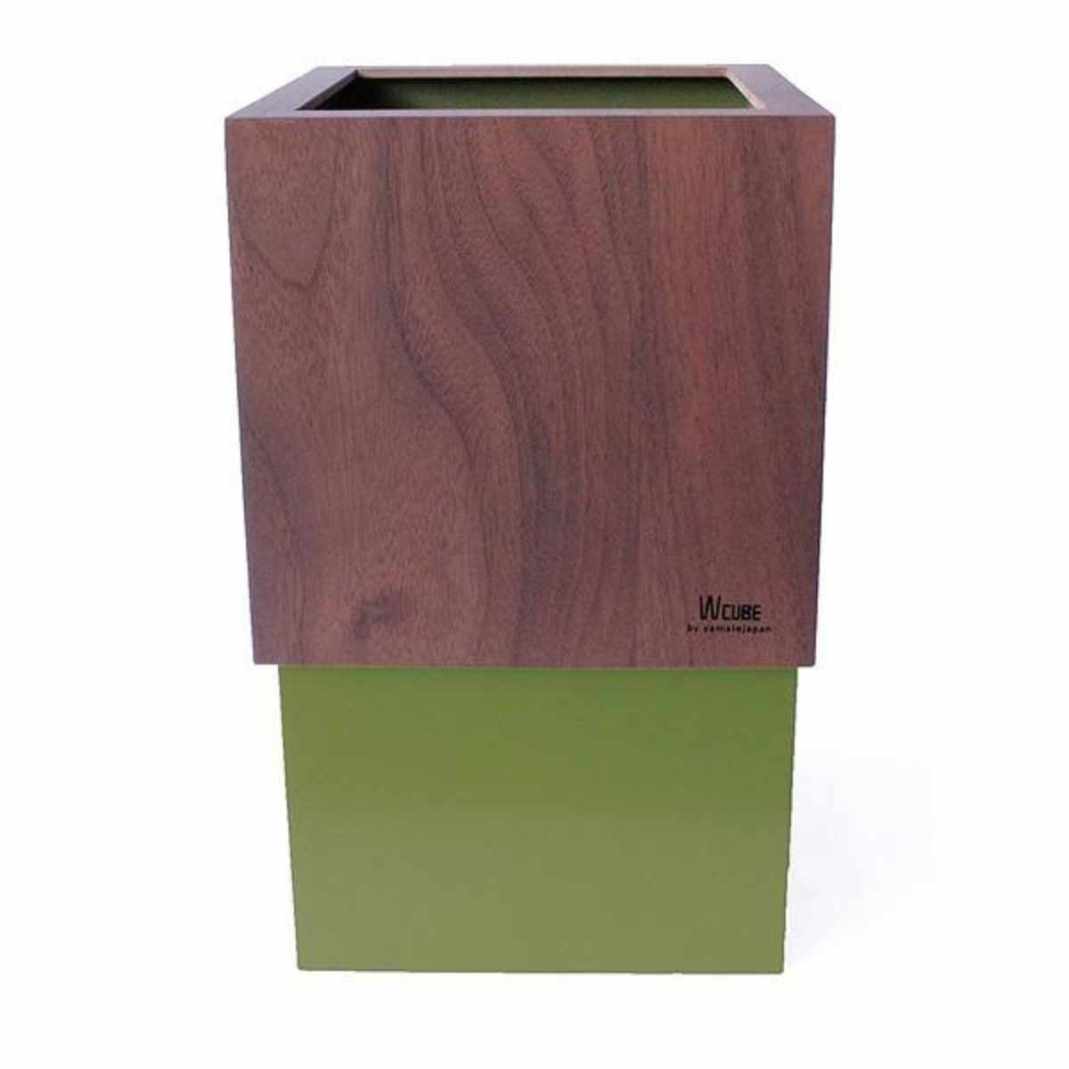 ヤマト工芸 ゴミ箱 木製 10L W CUBE ウォールナット （ ダストボックス