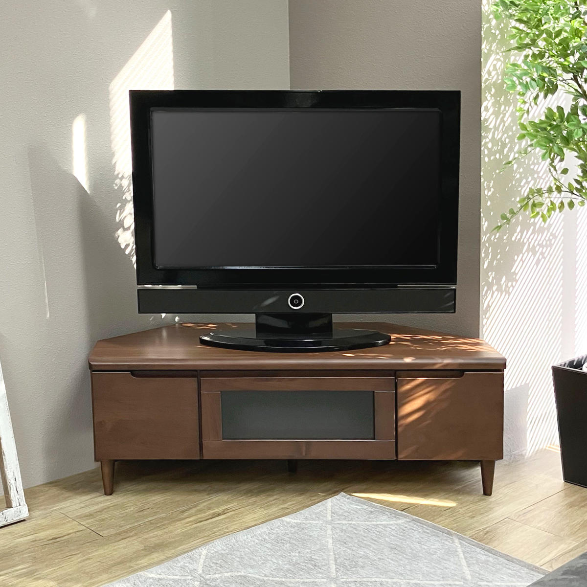 テレビ台 幅100.5cm コーナーボード ロータイプ フィン （ 開梱設置