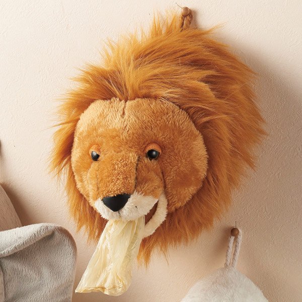 ティッシュケース トイレットペーパー ライオン ぬいぐるみ 吊り下げ （ ロールティッシュケース トイレットペーパーケース カバー ）