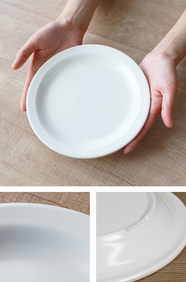 プレート 20cm プラスチック 軽量 皿 食器 洋食器 （ 中皿 白い食器