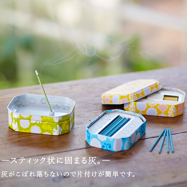 カメヤマキャンドル 線香 彩風 缶入りアロマインセンス マグネット香立
