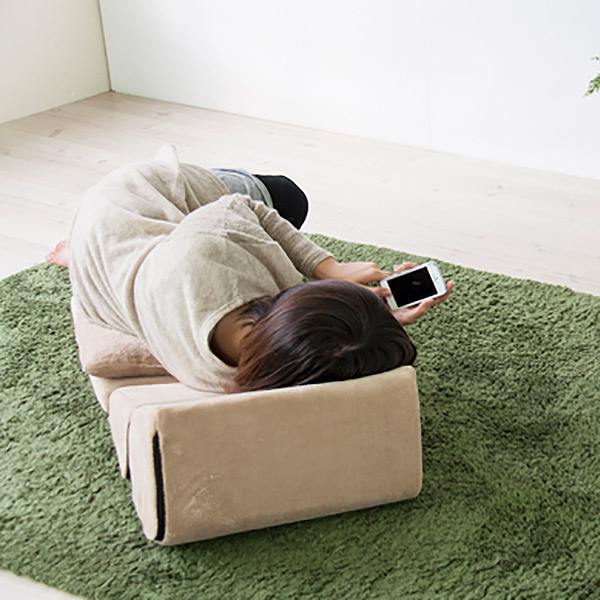 TV枕 テレビ枕 幅40cm 座布団付き 折り畳み コンパクト 座椅子 座いす ファブリック素材 テレビまくら 枕 ピロー （ クッション マット ごろ寝マット ） | ブランド登録なし | 04