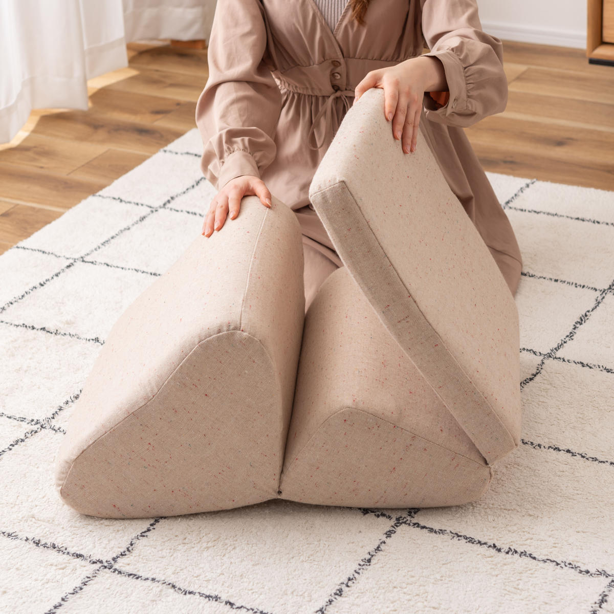 TV枕 テレビ枕 幅46cm 折り畳み 座椅子 座いす ファブリック素材 テレビまくら 枕 ピロー （ クッション マット ごろ寝マット ） | ブランド登録なし | 17