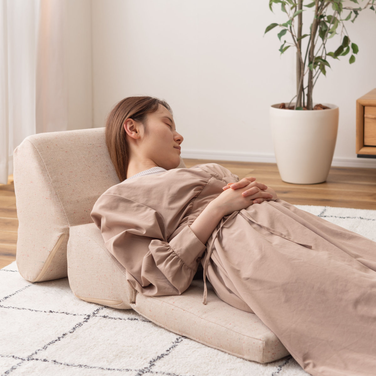 TV枕 テレビ枕 幅46cm 折り畳み 座椅子 座いす ファブリック素材 テレビまくら 枕 ピロー （ クッション マット ごろ寝マット ） | ブランド登録なし | 09