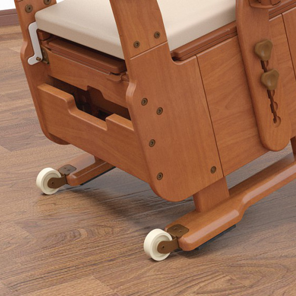 ポータブルトイレ 標準便座 家具調セレクトR ノーマル ひじ掛けタイプ