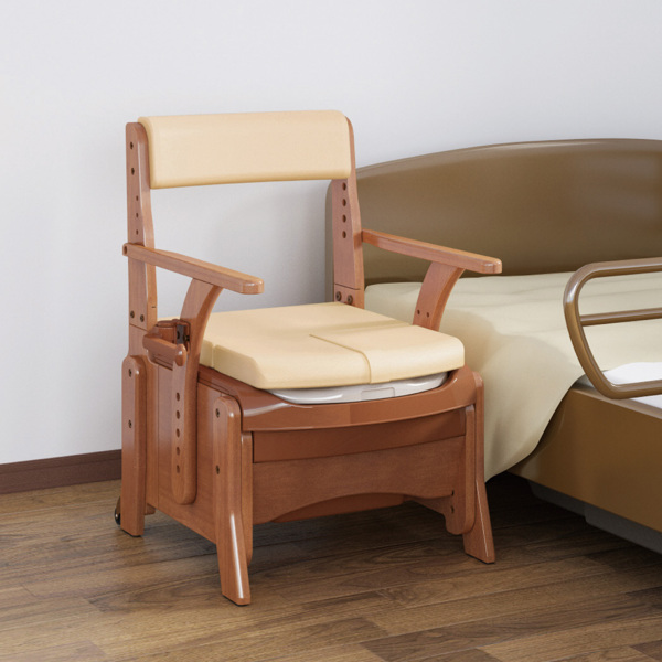 ポータブルトイレ 木製フレーム ベージュ ポータブルトイレ 木製フレーム ベージュ トイレ関連,樹脂製ポータブル