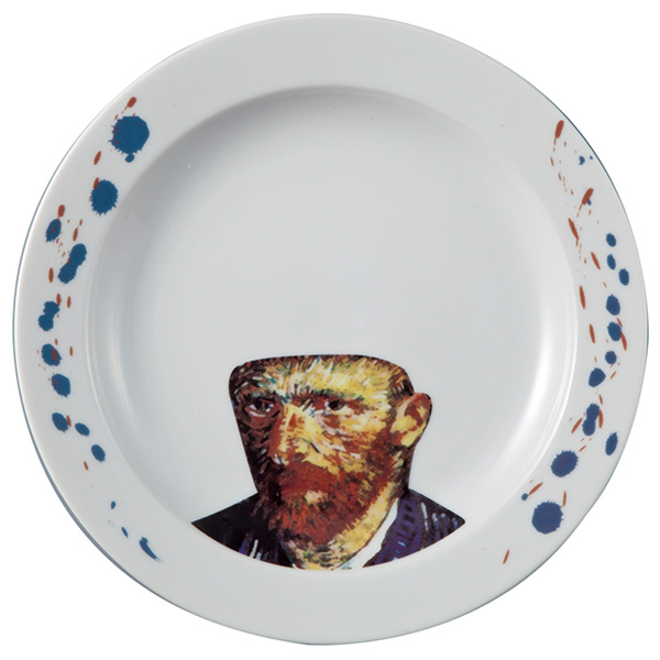 プレート 24cm フェイスデッシュ カラー 皿 食器 洋食器 陶器 （ 中皿