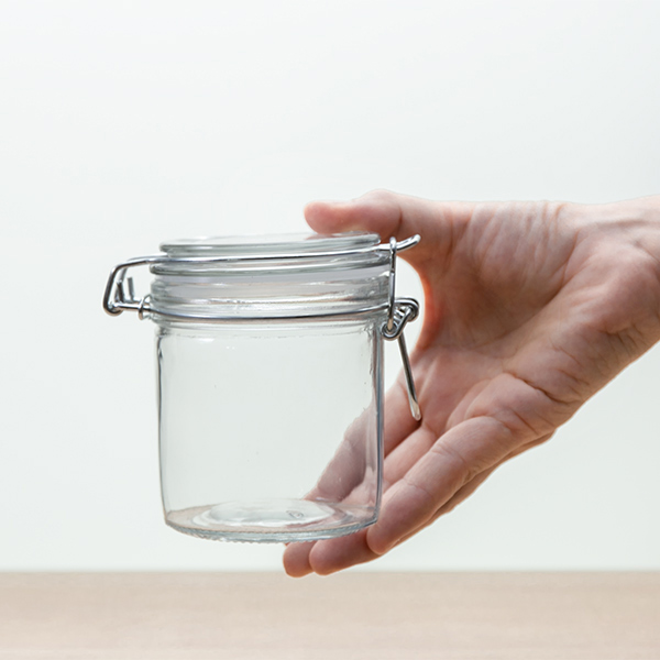 保存容器 300ml ガラス製 6個セット パッキン付き 密閉ガラス容器